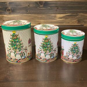 Nesting Singing Around the Christmas Tree Set of 3 Canisters